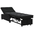 Schlafsofa Schwarz 194 x 67 x 82 cm Samt