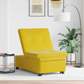 Schlafsofa Gelb 194 x 67 x 82 cm Samt