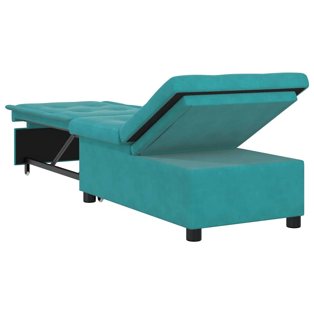 Schlafsofa Türkis 194 x 67 x 82 cm Samt
