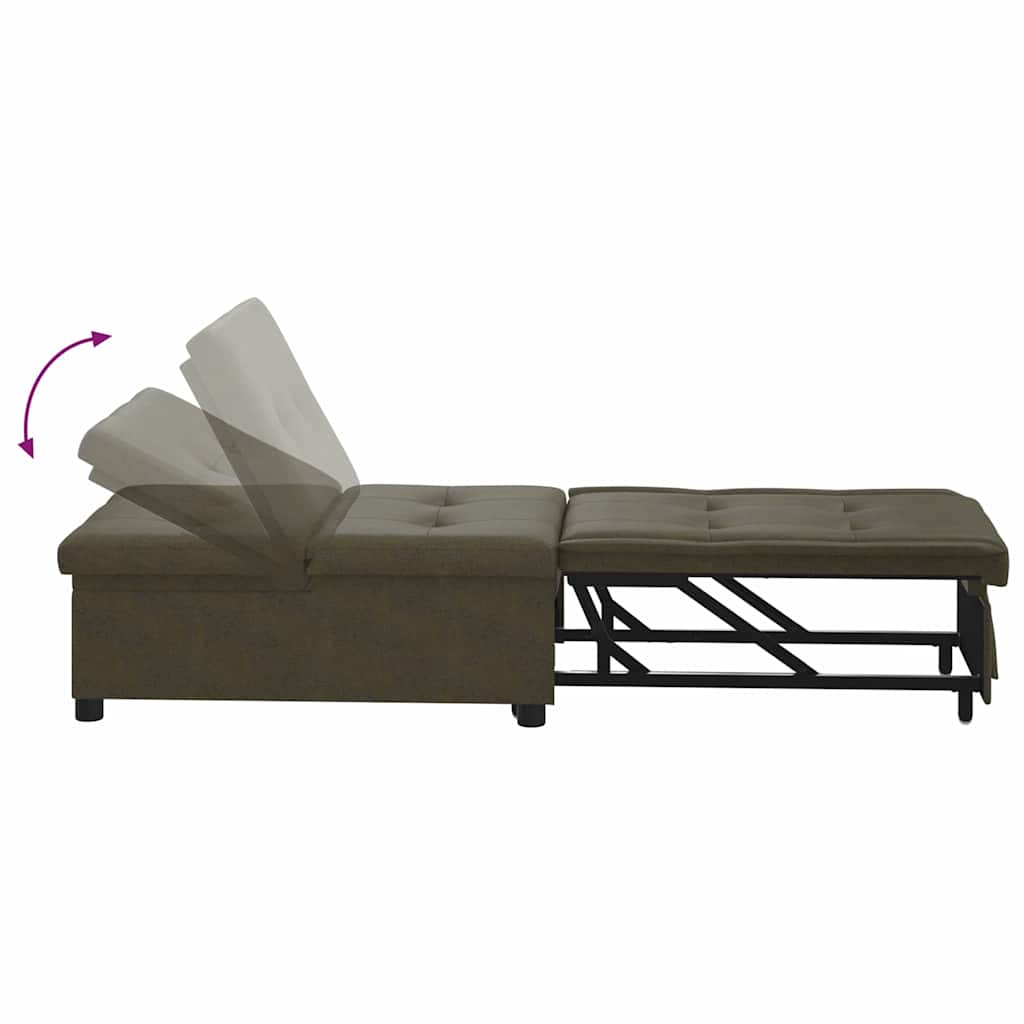 Schlafsofa Olivegrün 194 x 67 x 82 cm Huahua Stoff