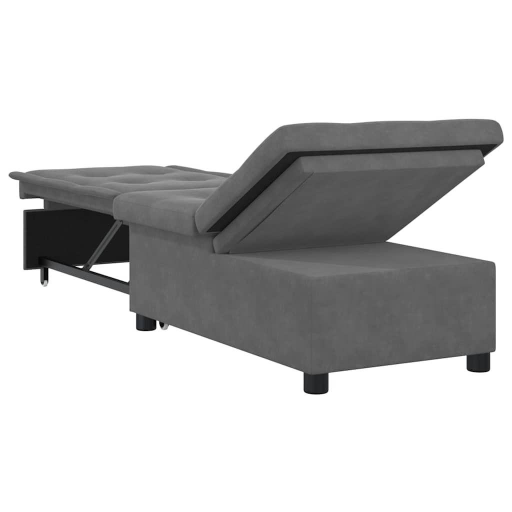 Schlafsofa Ausziehbar Dunkelgrau 194 x 67 x 82 cm Mikrofaser