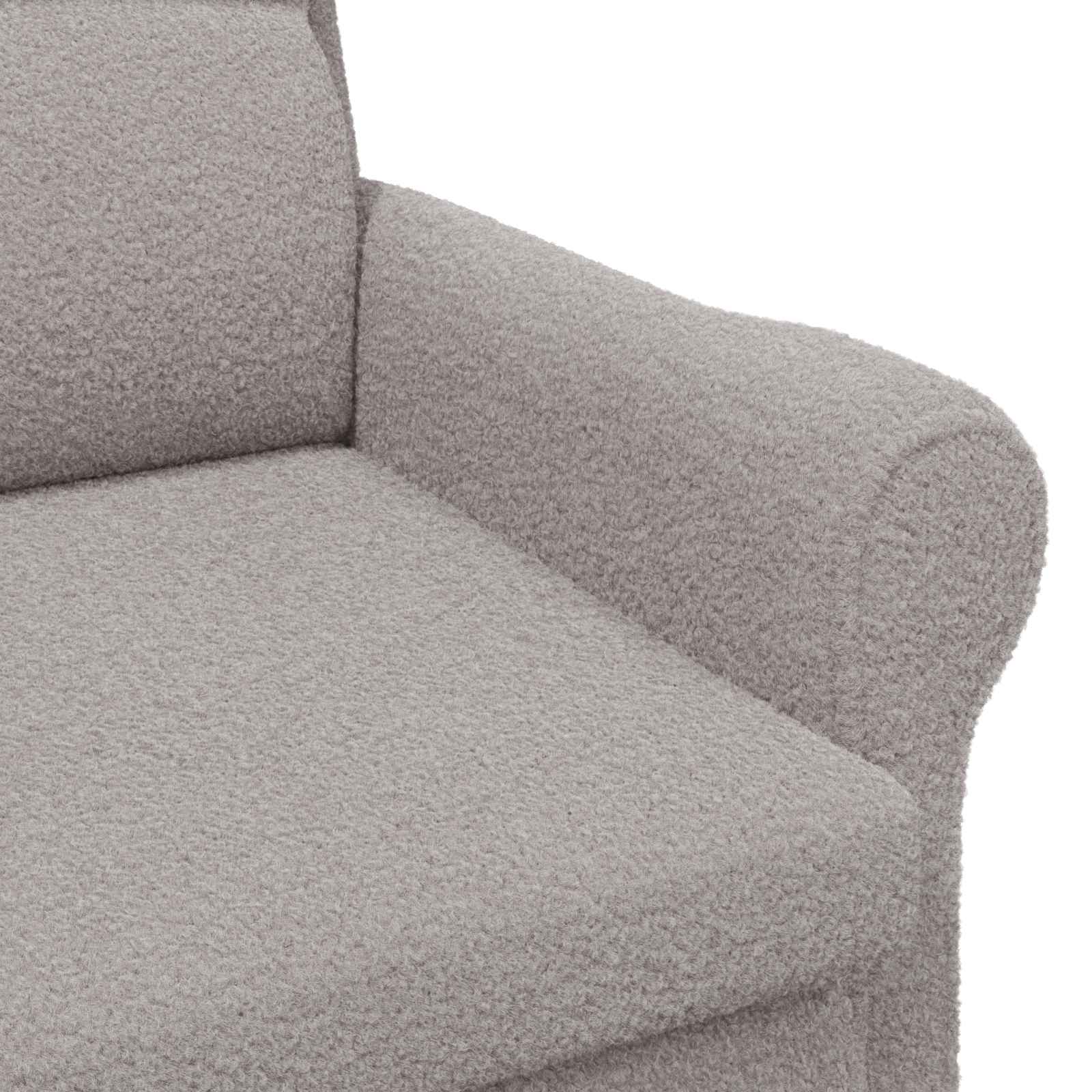 Sessel Hellgrau Weiches Sherpa-Gewebe