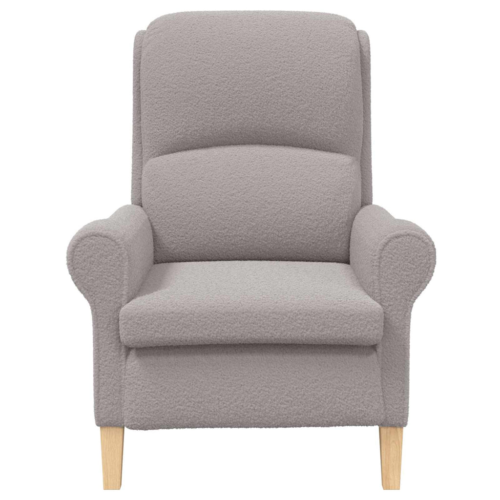 Sessel Hellgrau Weiches Sherpa-Gewebe