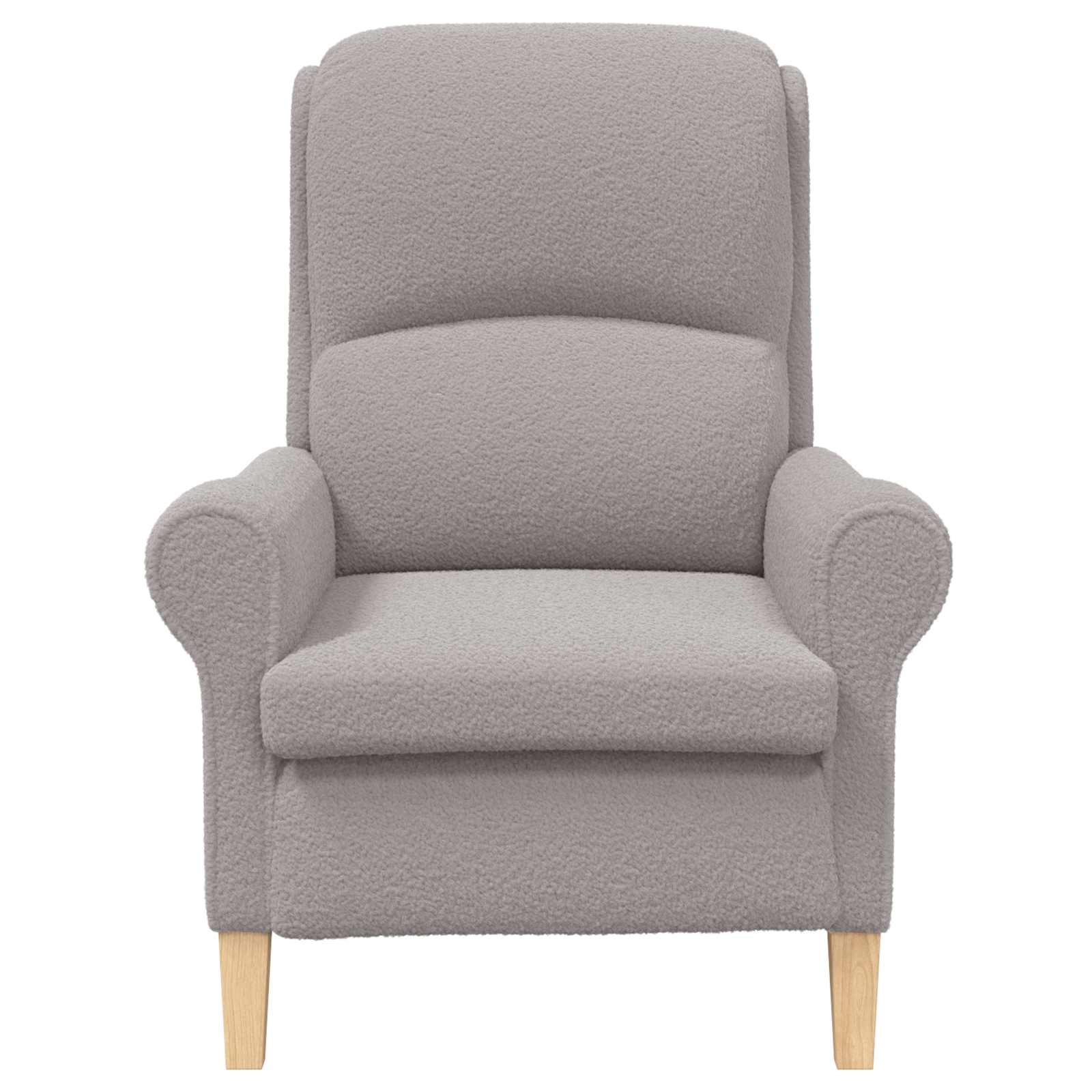 Sessel Hellgrau Weiches Sherpa-Gewebe