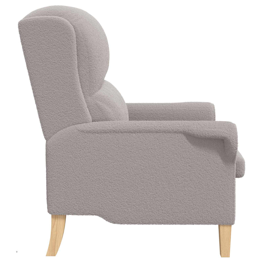 Sessel Hellgrau Weiches Sherpa-Gewebe