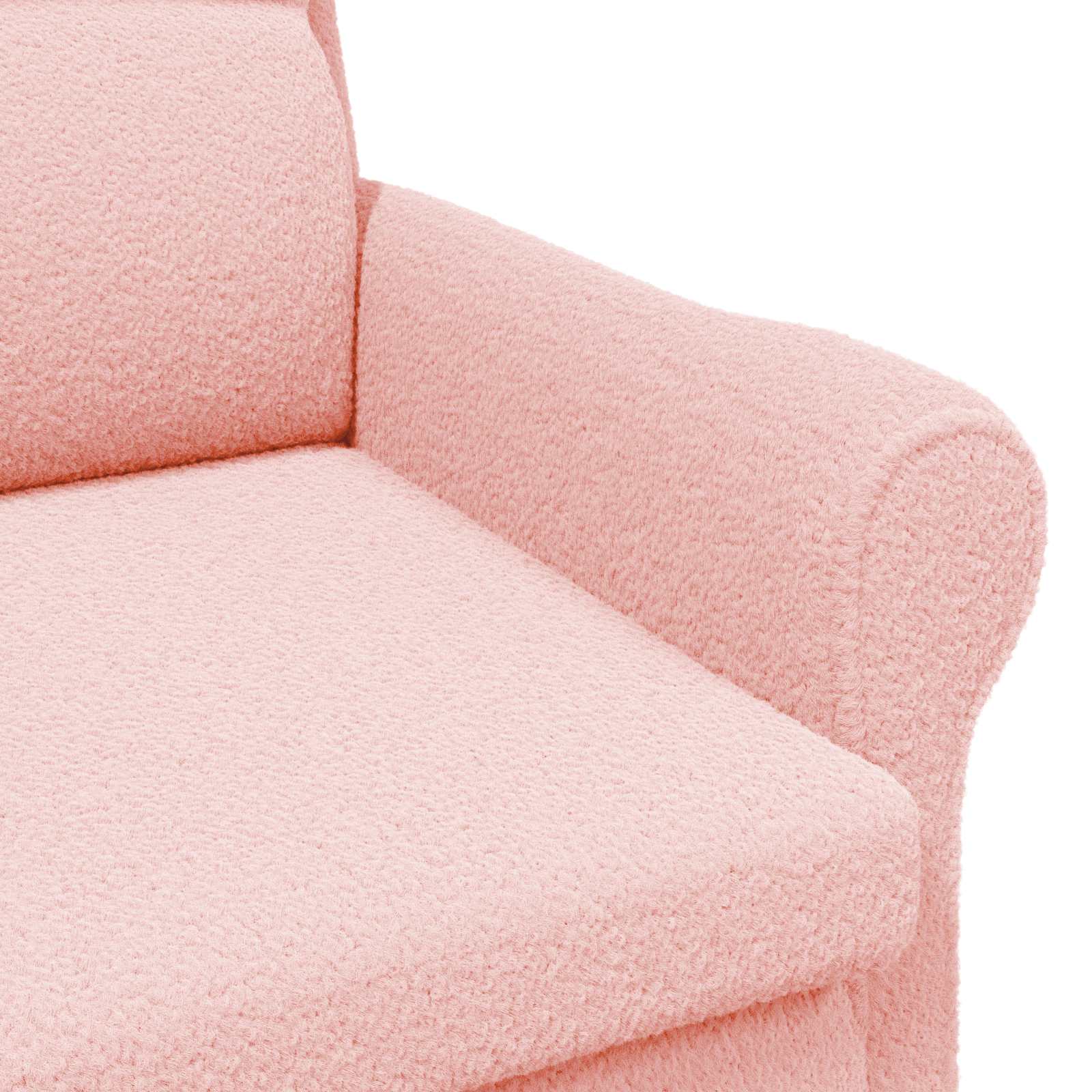 Sessel Rosa Weiches Sherpa-Gewebe