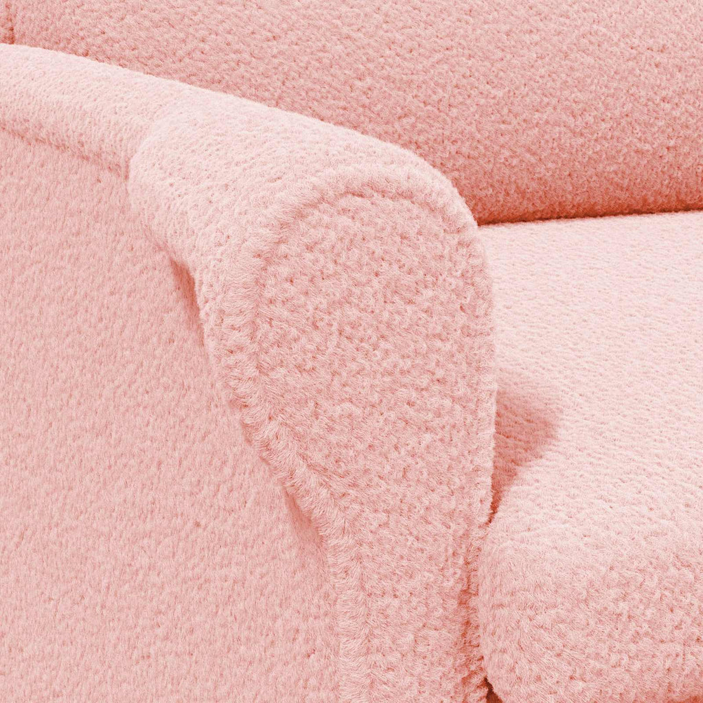 Sessel Rosa Weiches Sherpa-Gewebe