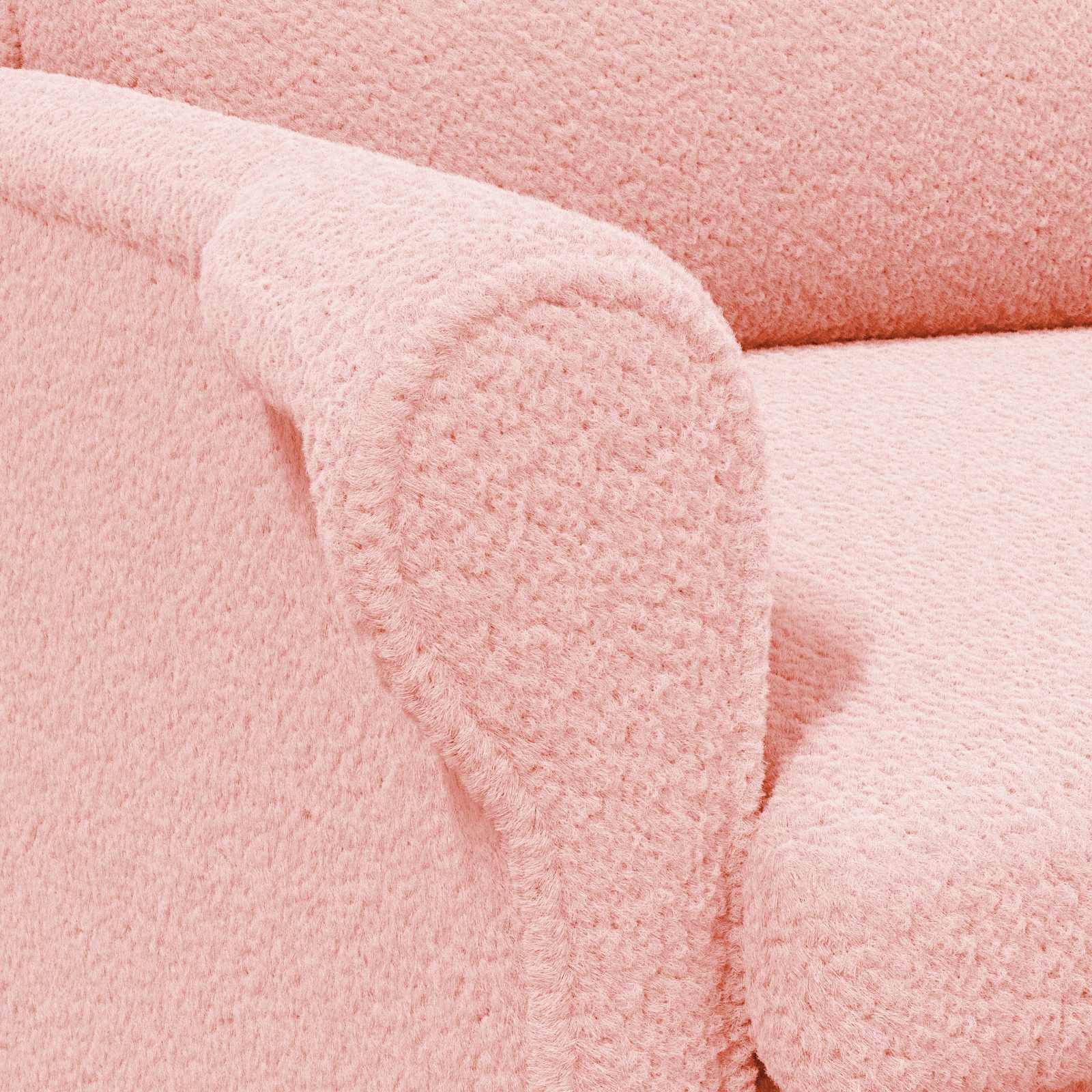 Sessel Rosa Weiches Sherpa-Gewebe