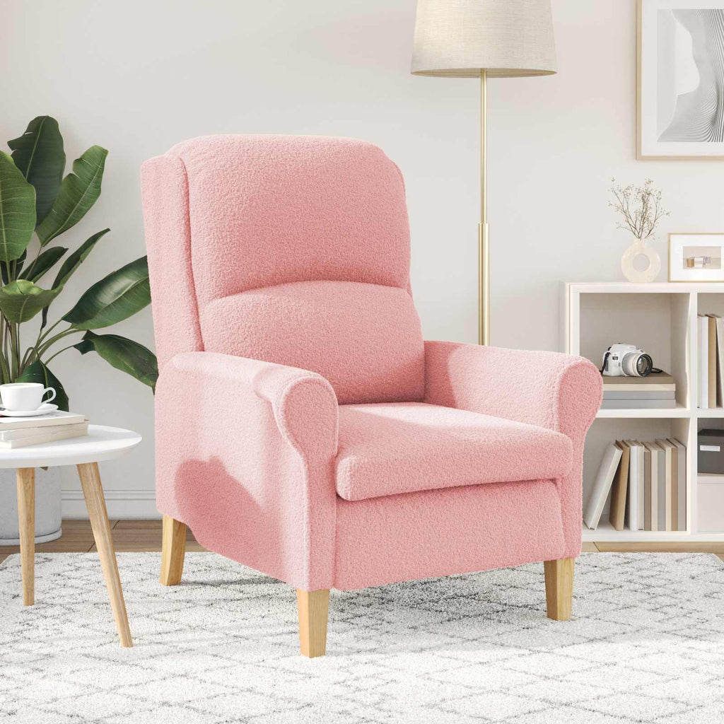 Sessel Rosa Weiches Sherpa-Gewebe