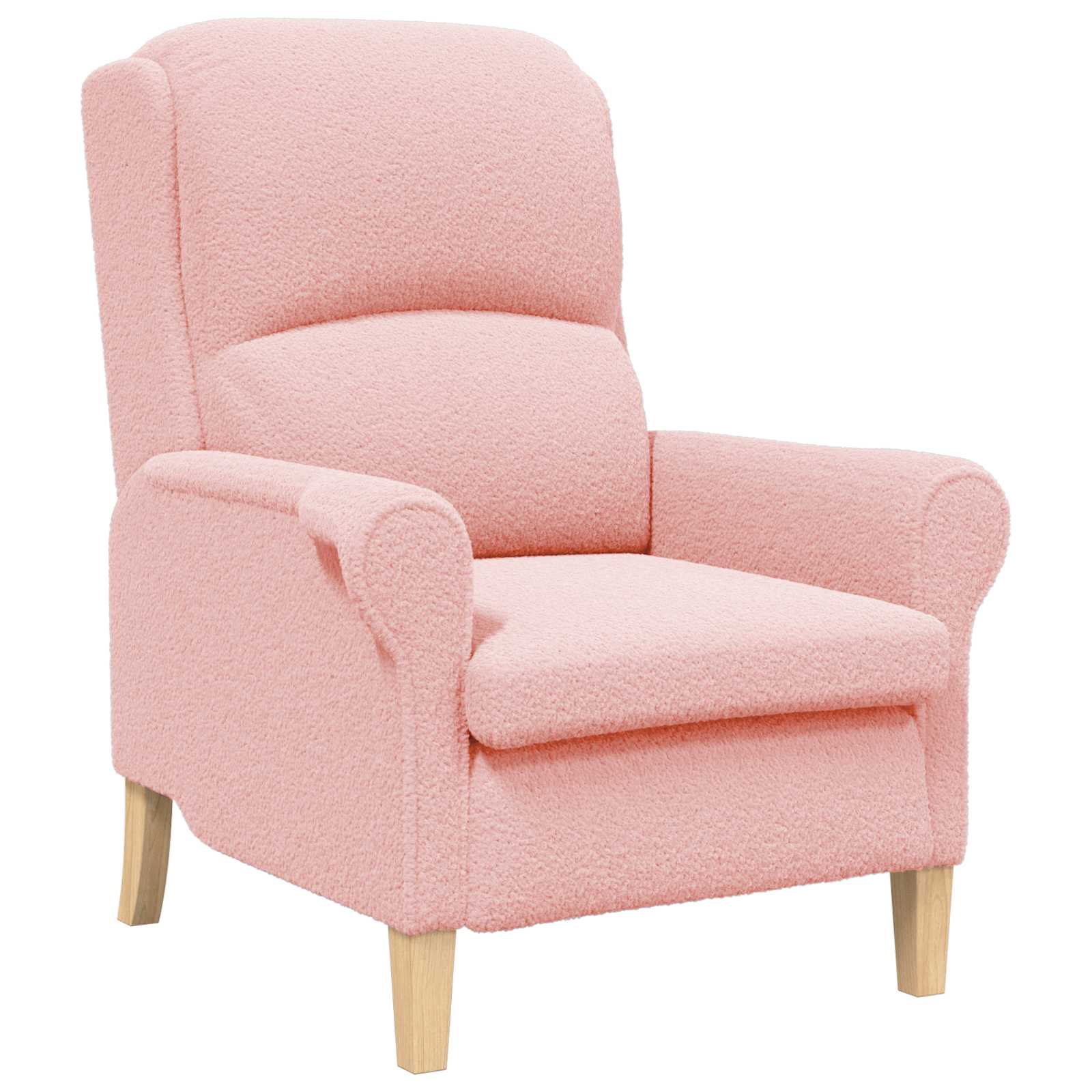 Sessel Rosa Weiches Sherpa-Gewebe