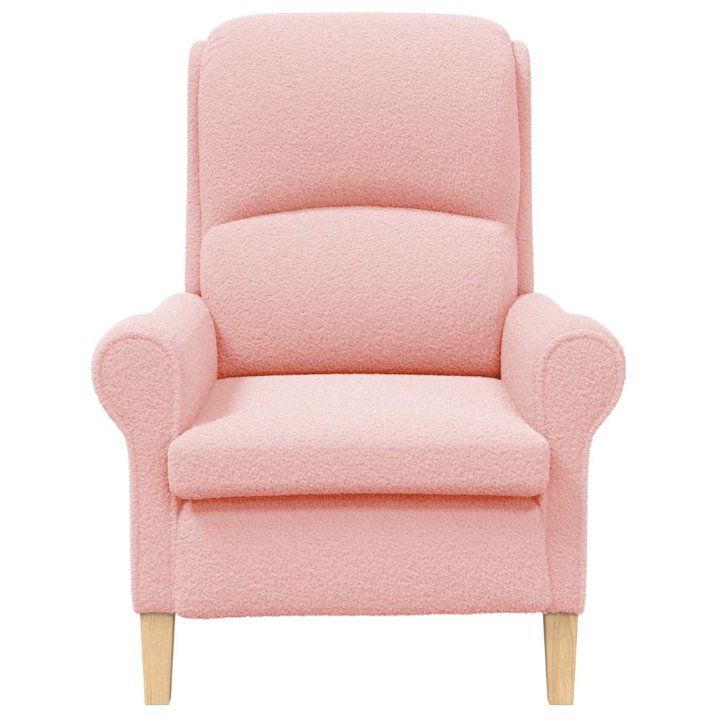 Sessel Rosa Weiches Sherpa-Gewebe