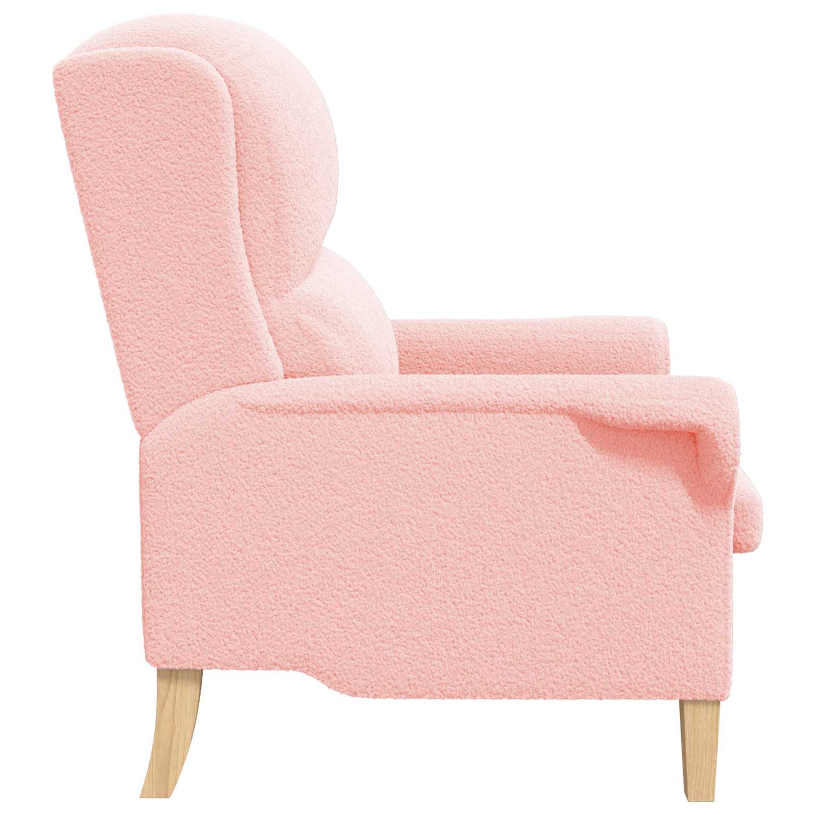 Sessel Rosa Weiches Sherpa-Gewebe