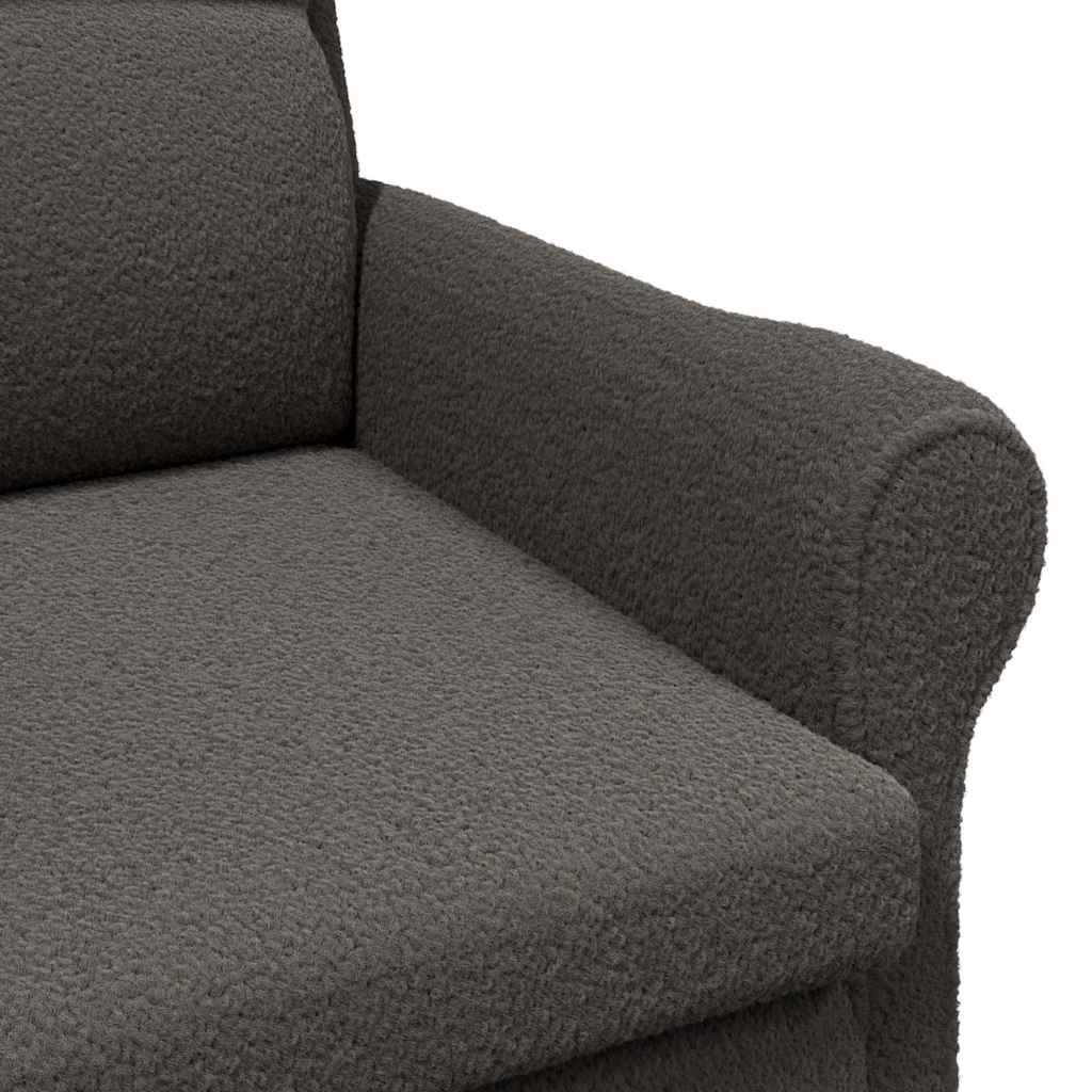Sessel Dunkelgrau Weiches Sherpa-Gewebe