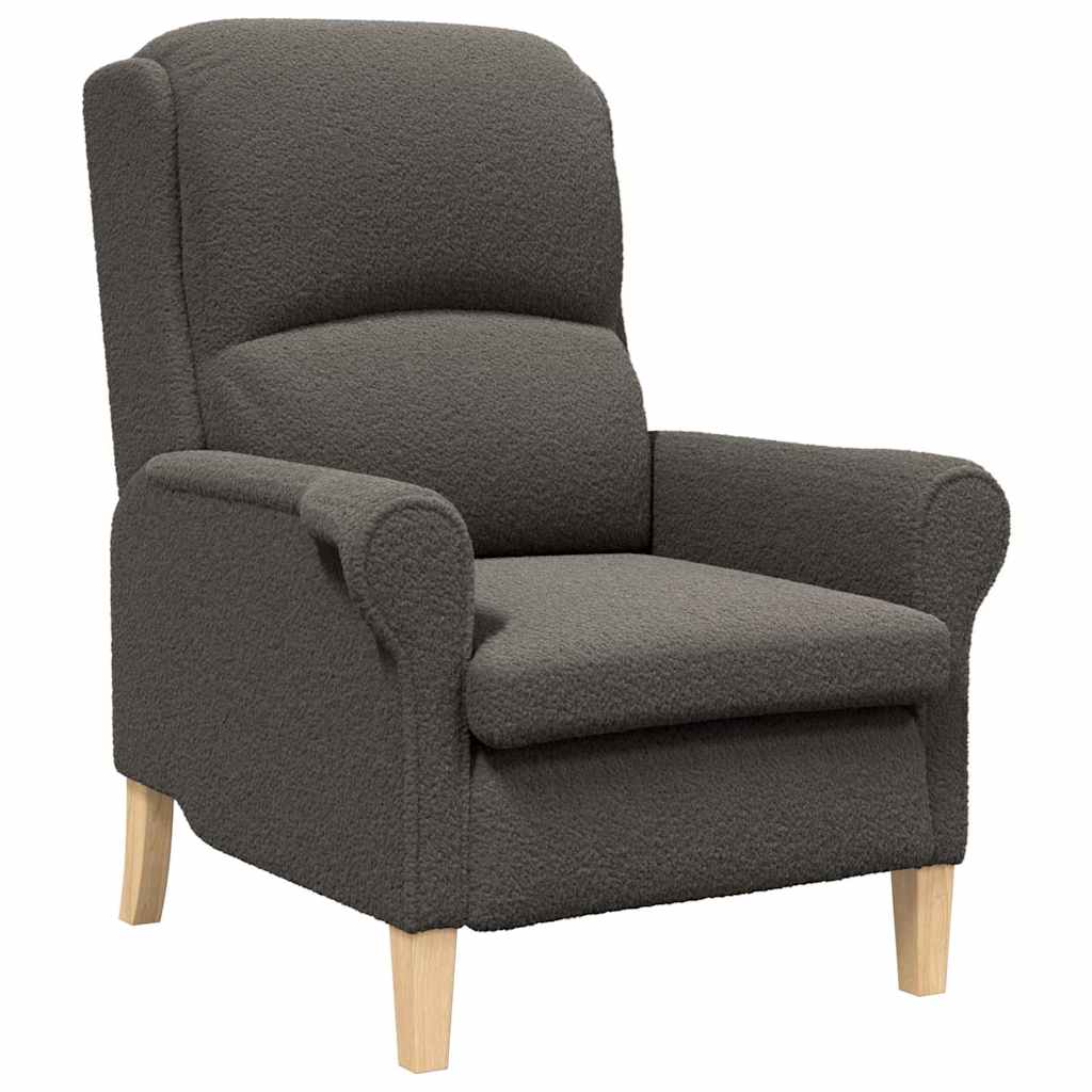 Sessel Dunkelgrau Weiches Sherpa-Gewebe