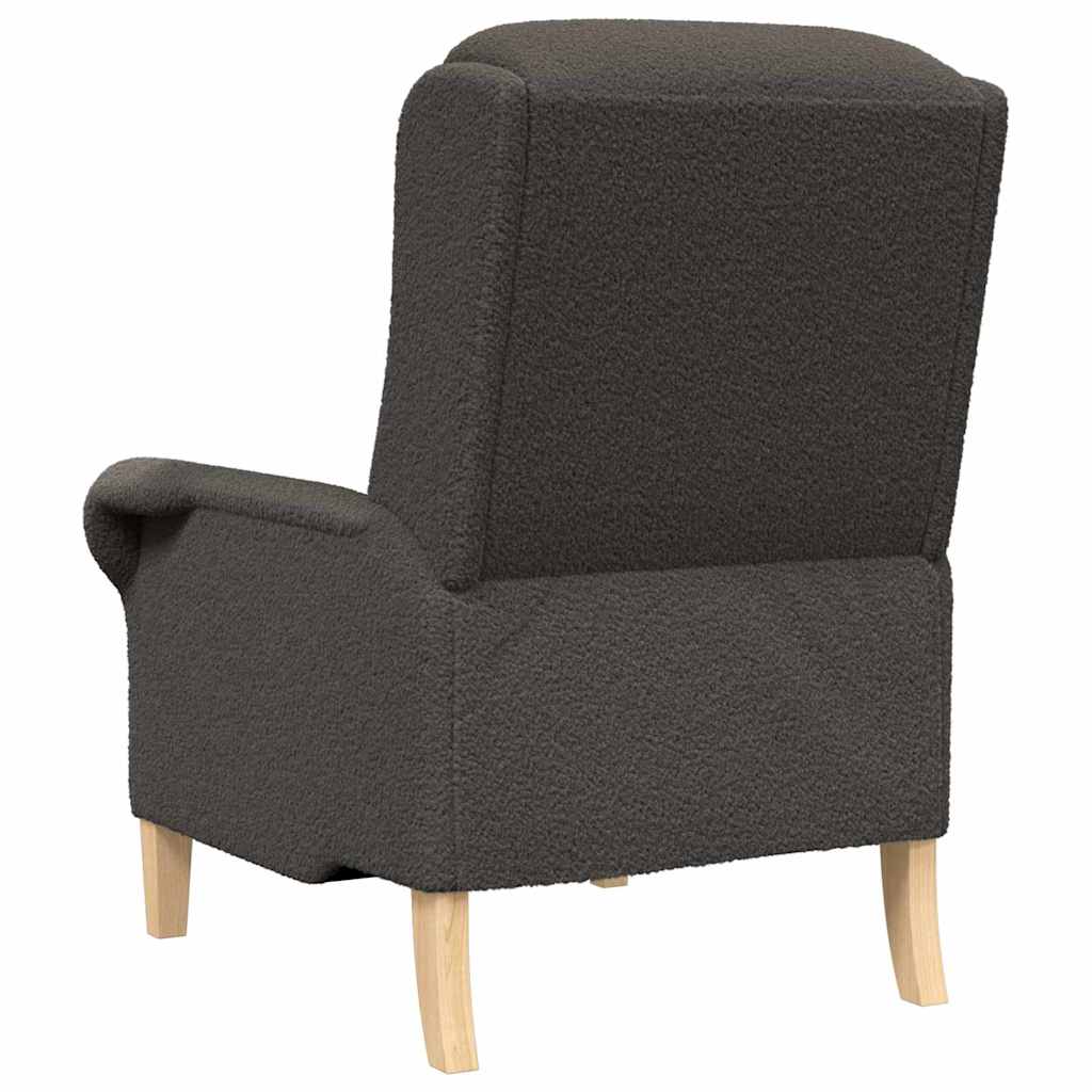 Sessel Dunkelgrau Weiches Sherpa-Gewebe