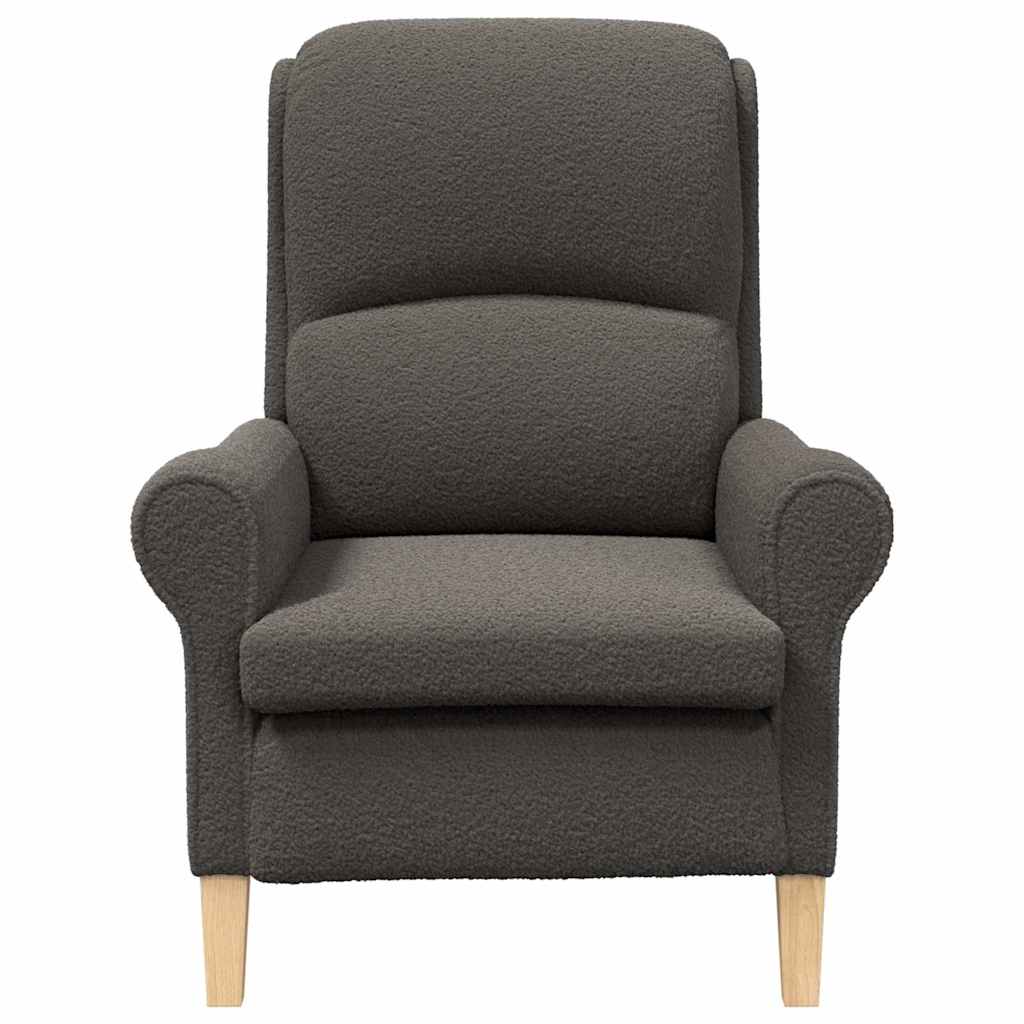 Sessel Dunkelgrau Weiches Sherpa-Gewebe