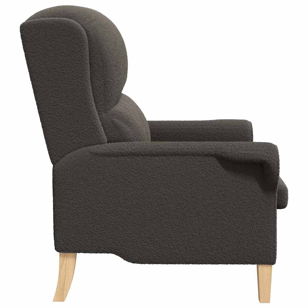 Sessel Dunkelgrau Weiches Sherpa-Gewebe