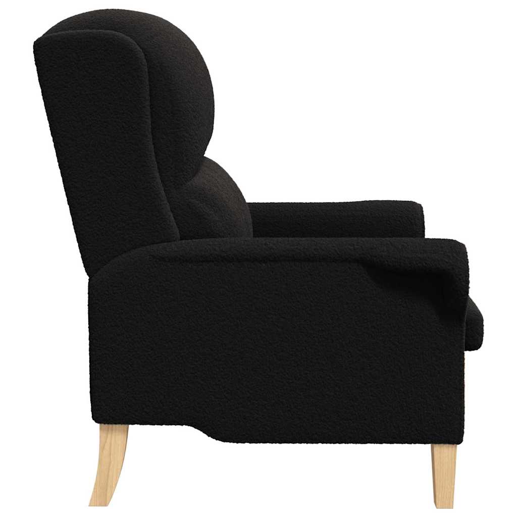 Sessel Schwarz Weiches Sherpa-Gewebe