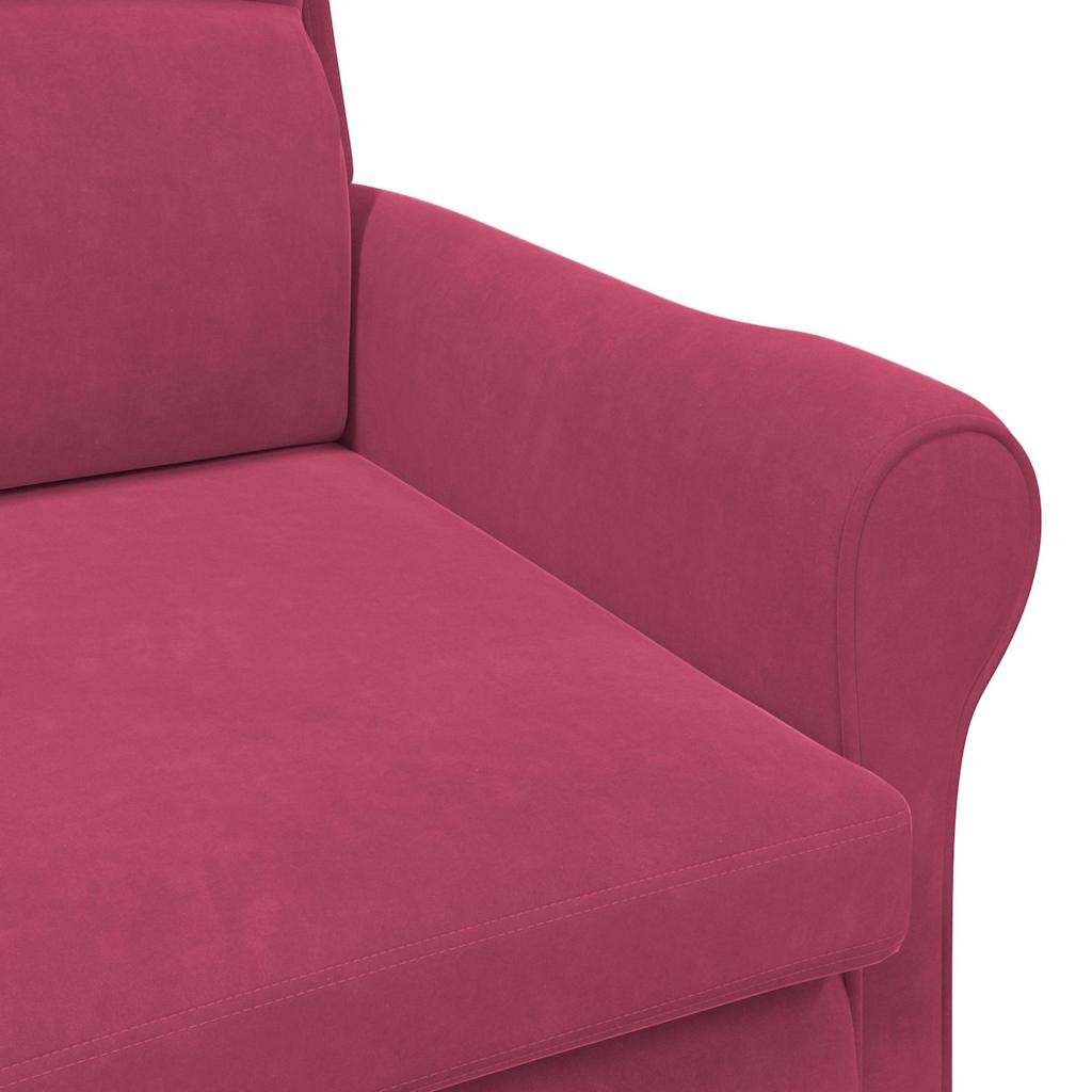 Sessel Weinrot Samt