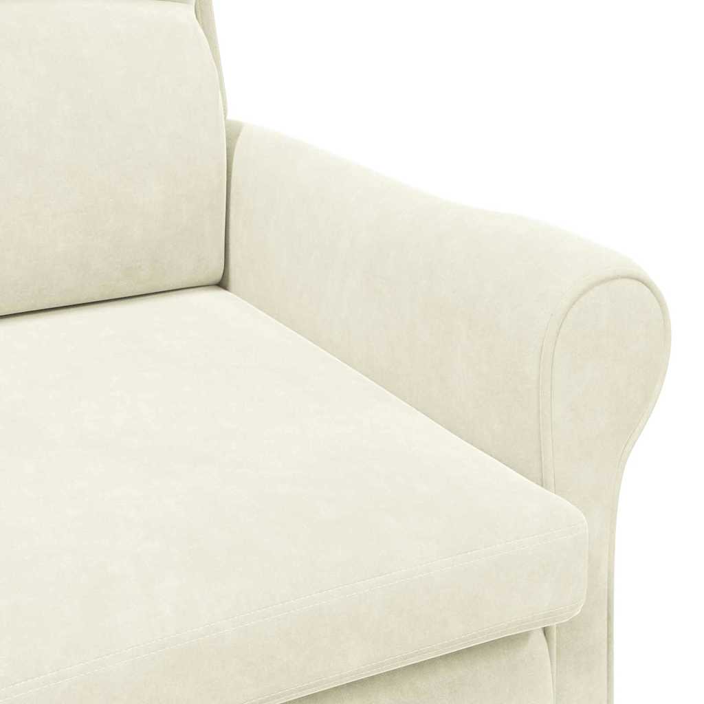 Sessel Creme Samt