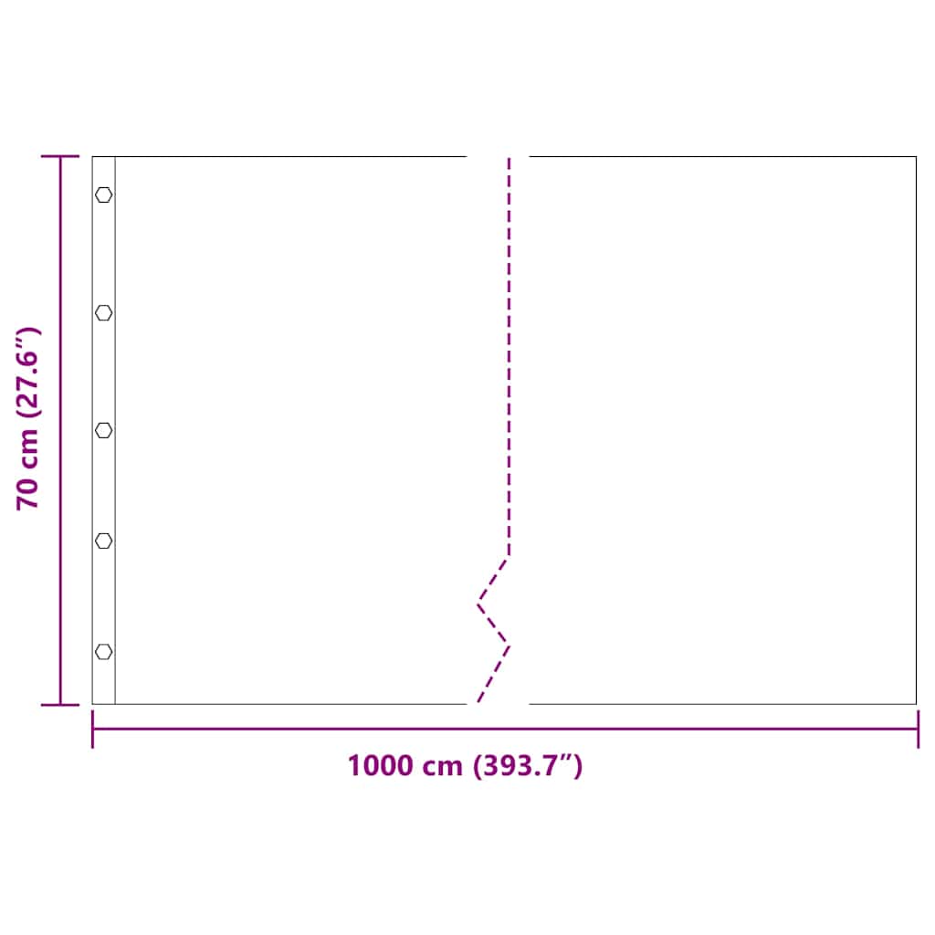 Wurzelsperre Schwarz 0,7 x 10 m Polyethylen
