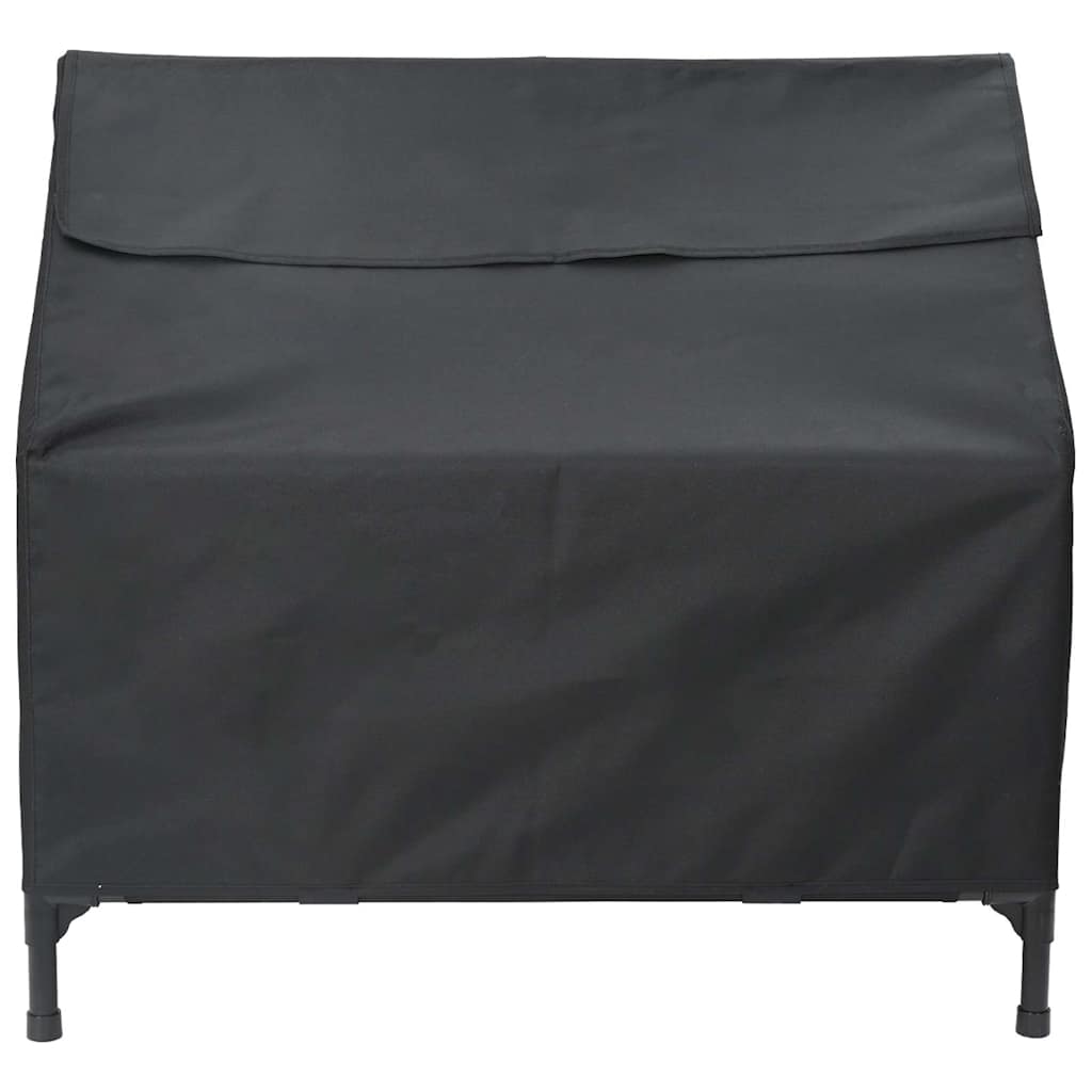 Haustierhaus Schwarz 90 x 65 x 83 cm Stahl