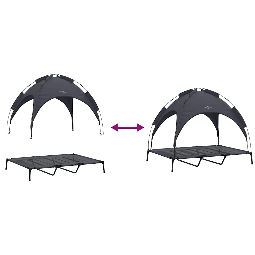 Hundebett Schwarz 122 x 93 x 106,5 cm Stahl