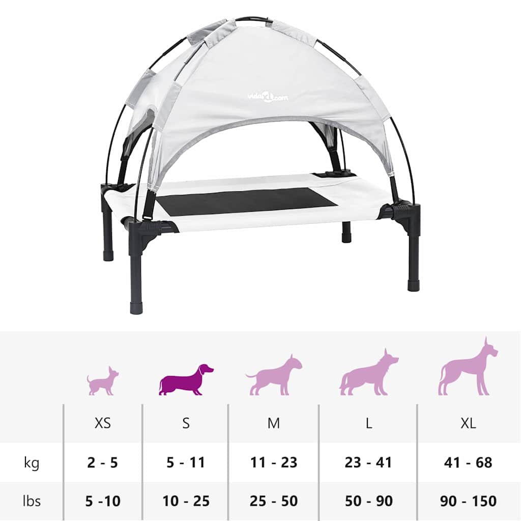 Hundebett Silber Grau 62 x 48 x 61 cm Stahl