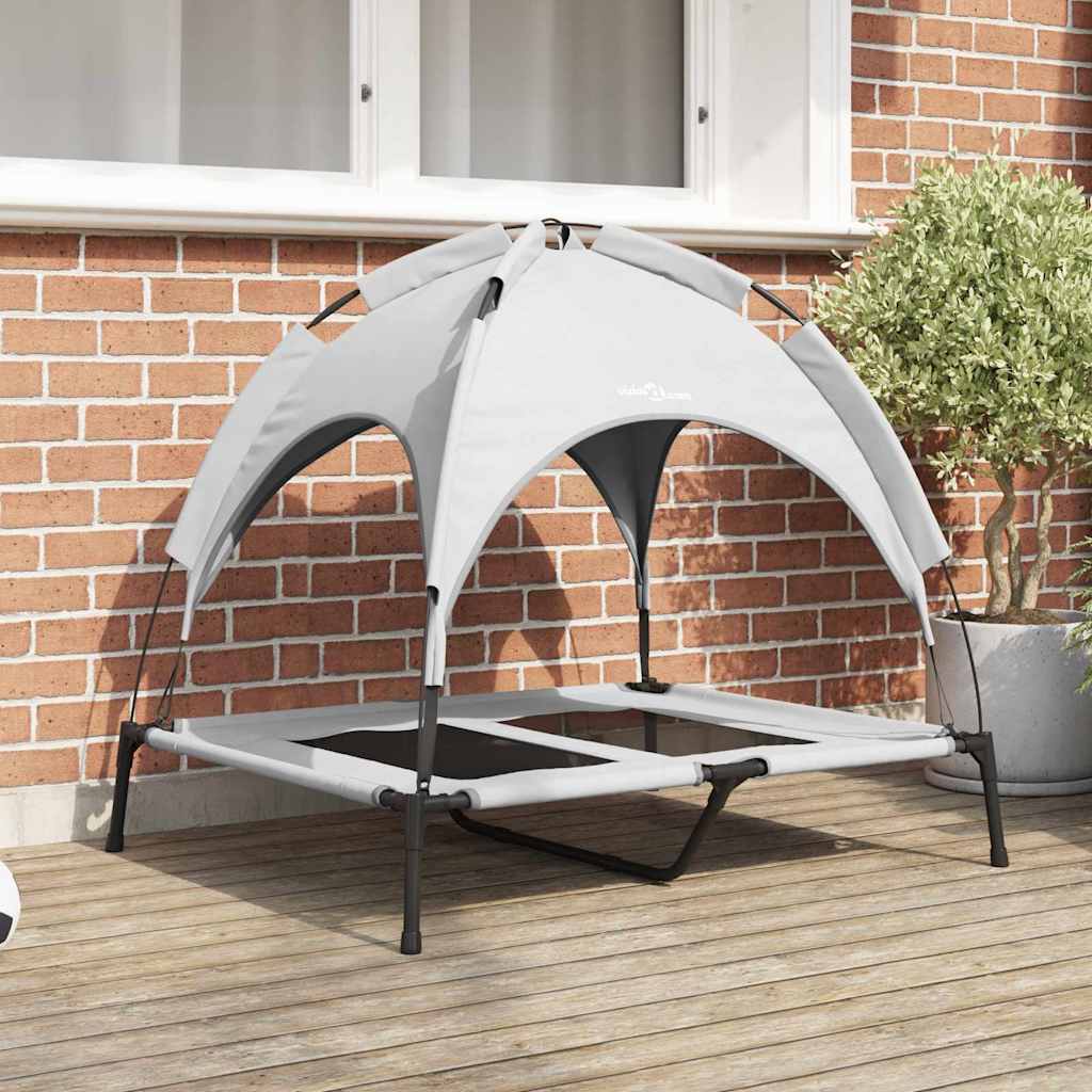 Hundebett Silber Grau 92 x 77 x 82,5 cm Stahl
