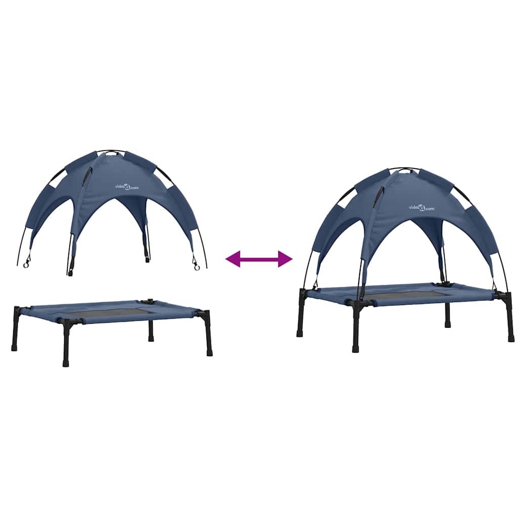 Hundebett Marineblau 62 x 48 x 61 cm Stahl