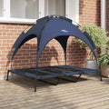 Hundebett Marineblau 122 x 93 x 106,5 cm Stahl