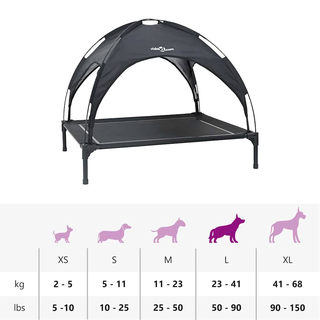 Hundebett Schwarz 90 x 81 x 80,5 cm Stahl