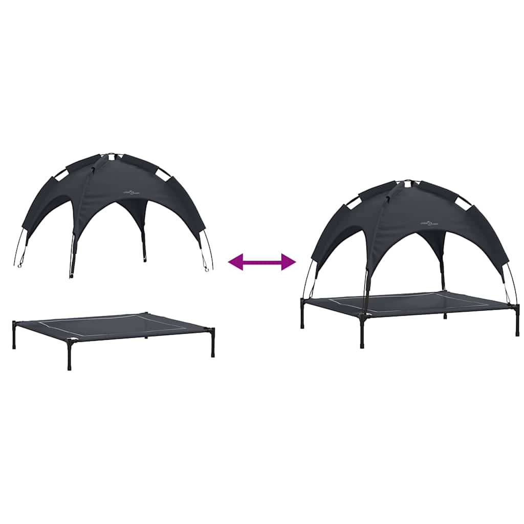 Hundebett Schwarz 104 x 86 x 84,5 cm Stahl