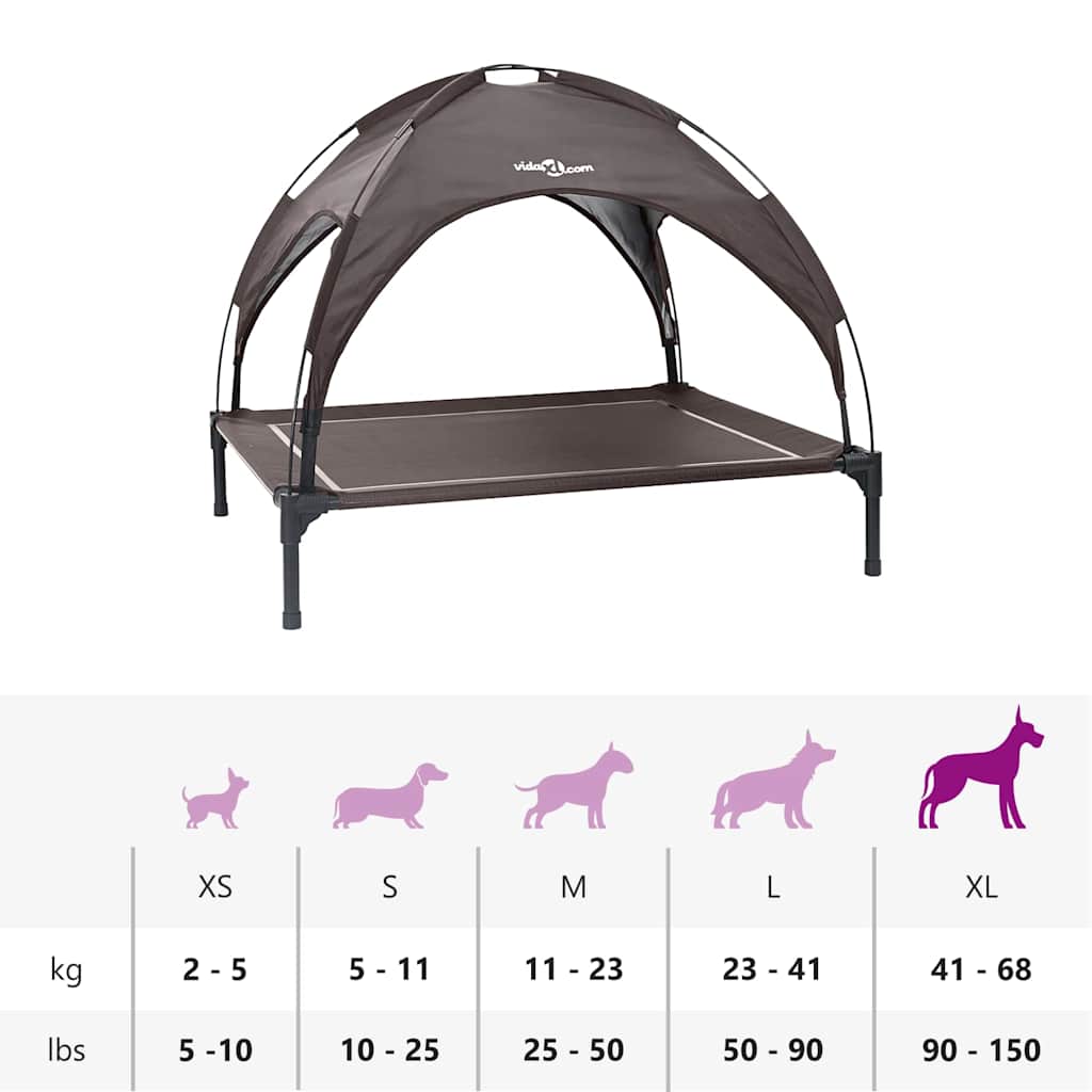 Hundebett Braun 104 x 86 x 84,5 cm Stahl