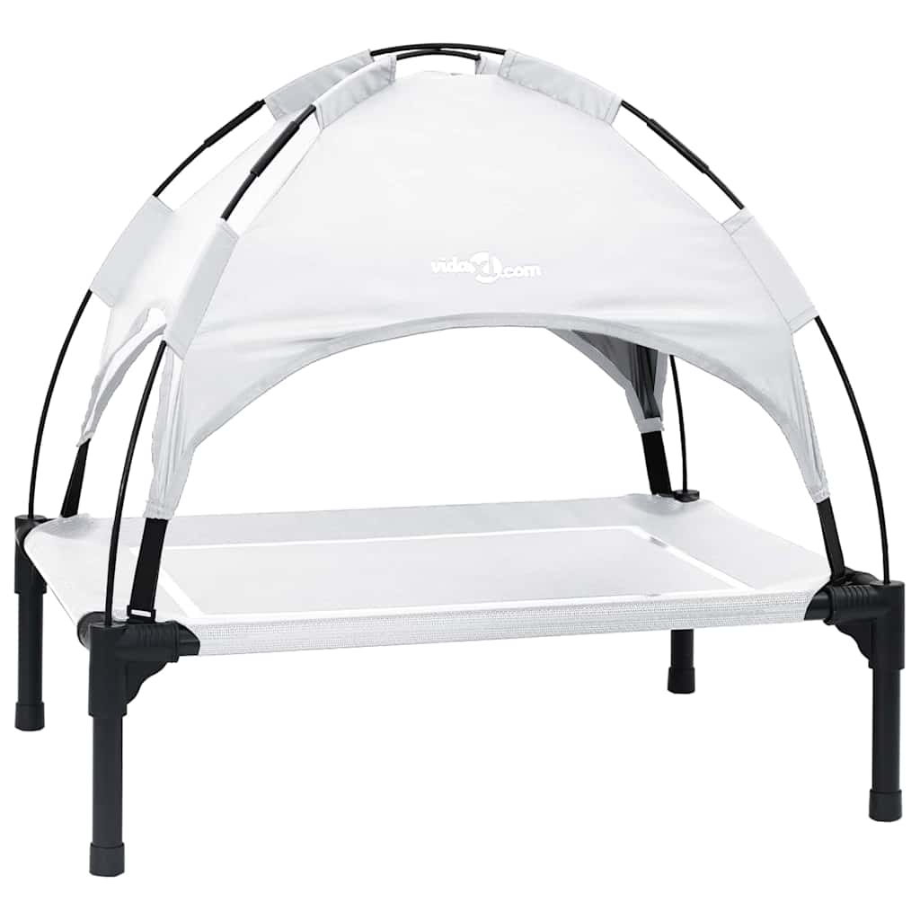 Hundebett Silber Grau 63 x 49,5 x 60 cm Stahl