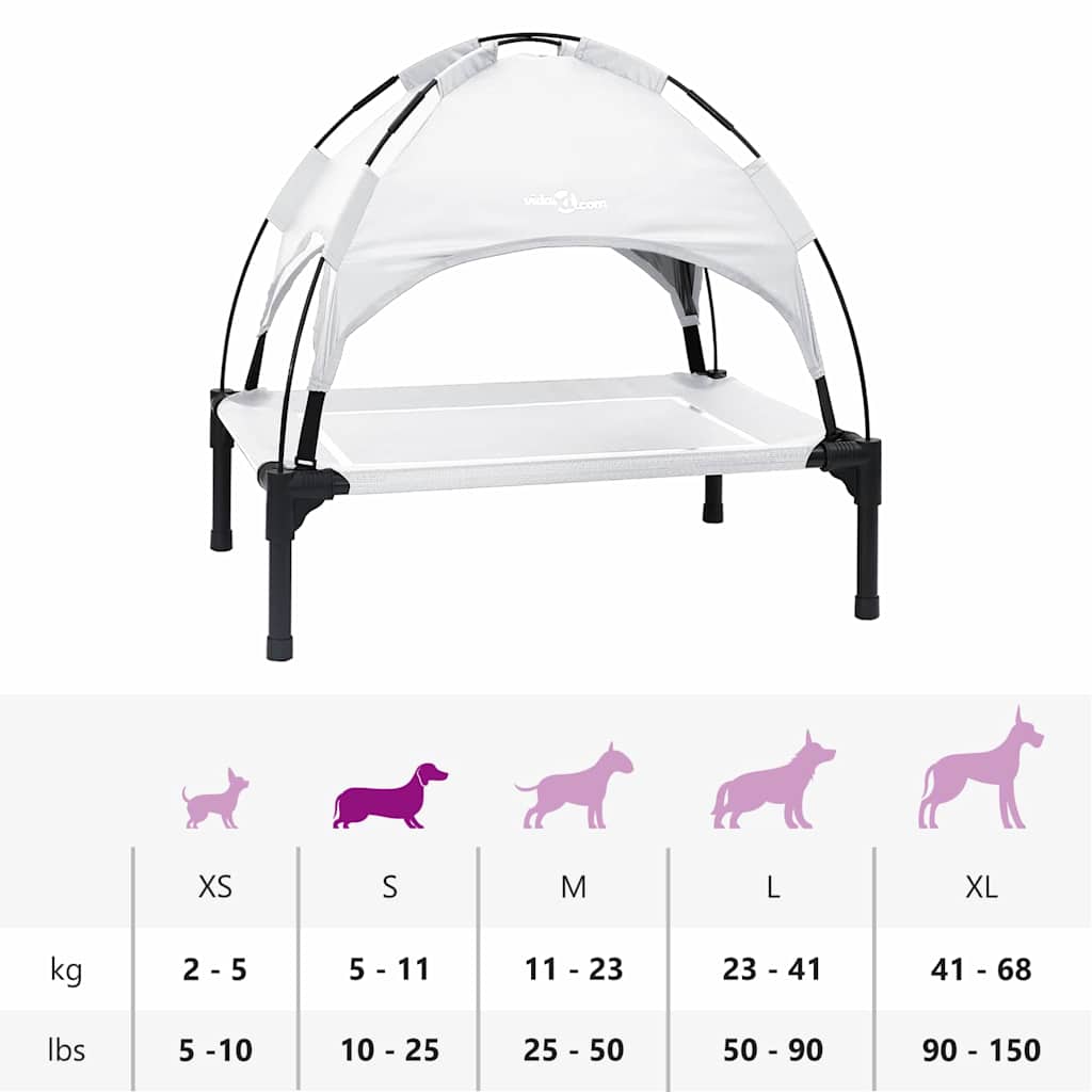 Hundebett Silber Grau 71 x 64 x 71 cm Stahl
