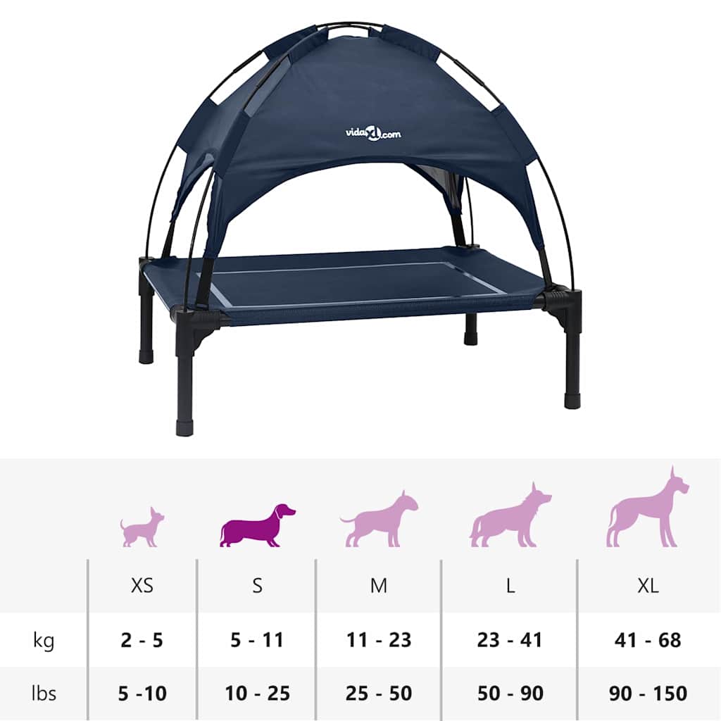 Hundebett Marineblau 71 x 64 x 71 cm Stahl