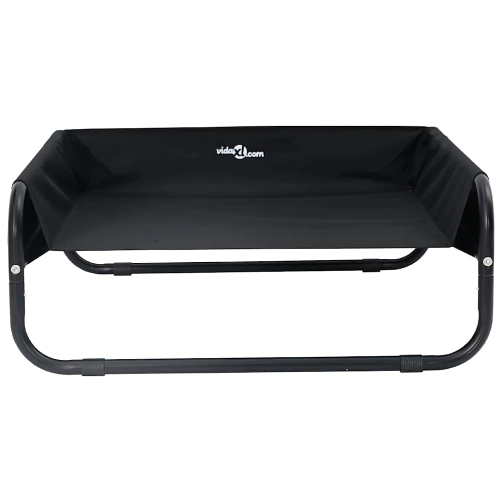 Hundebett Schwarz 75 x 75 x 30 cm Stahl