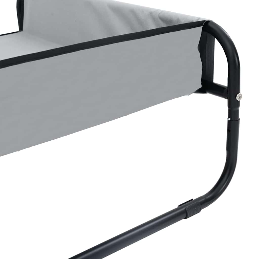 Hundebett Hellgrau 57 x 57 x 24 cm Stahl