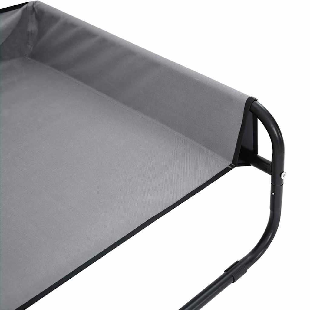 Hundebett Hellgrau 75 x 75 x 30 cm Stahl