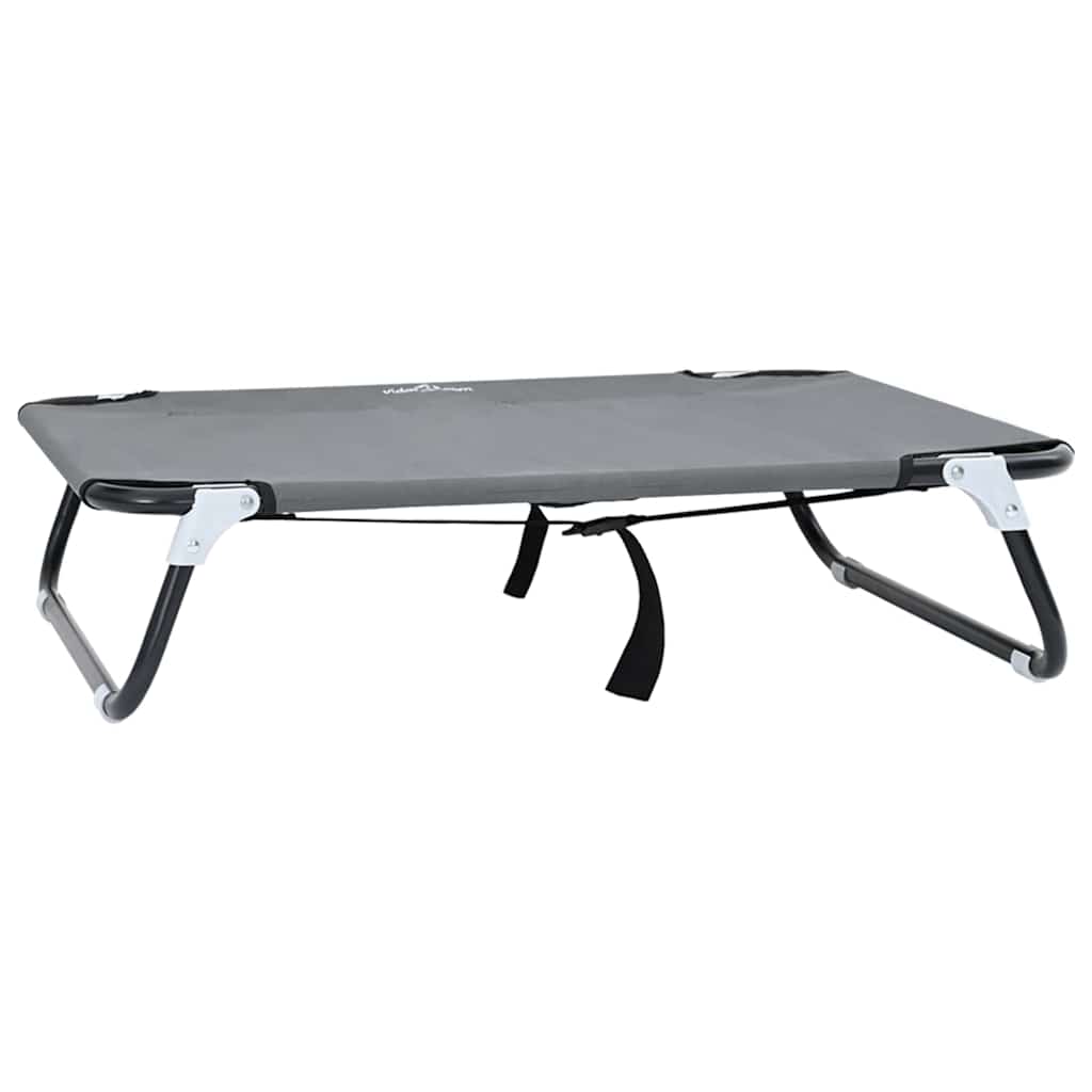 Hundebett Hellgrau 70 x 46 x 18 cm Stahl