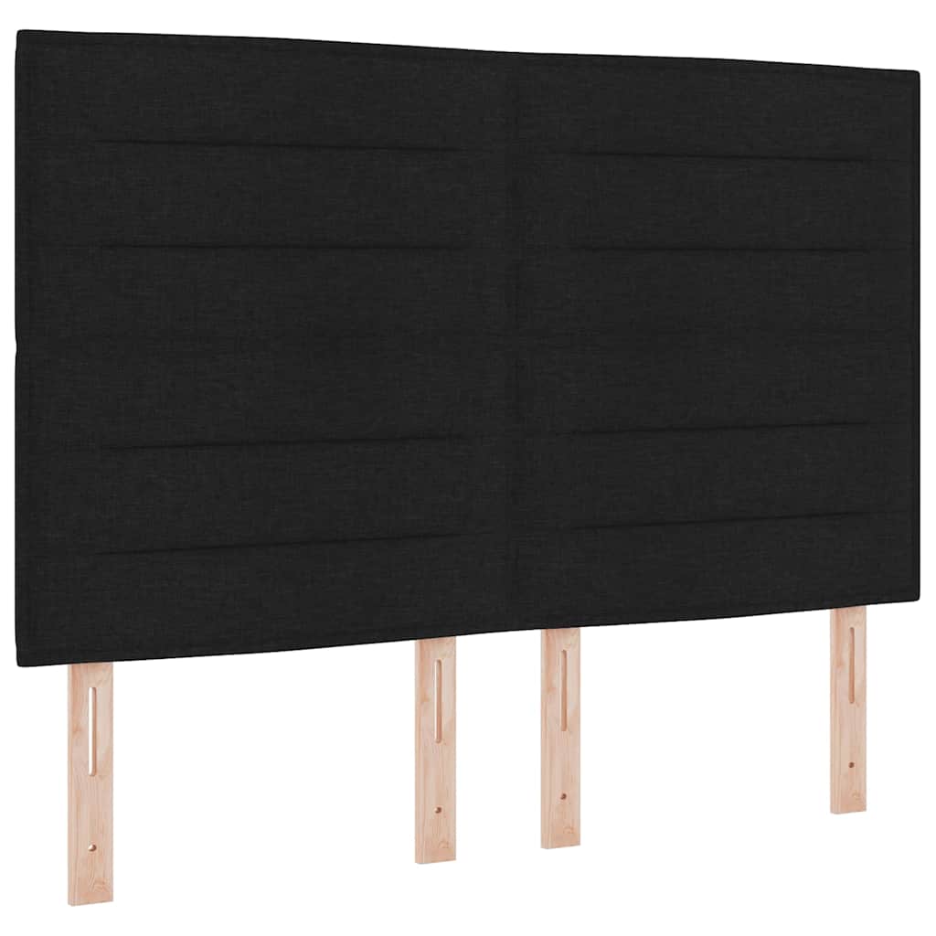 Kopfteil Schwarz 144 cm Stoff