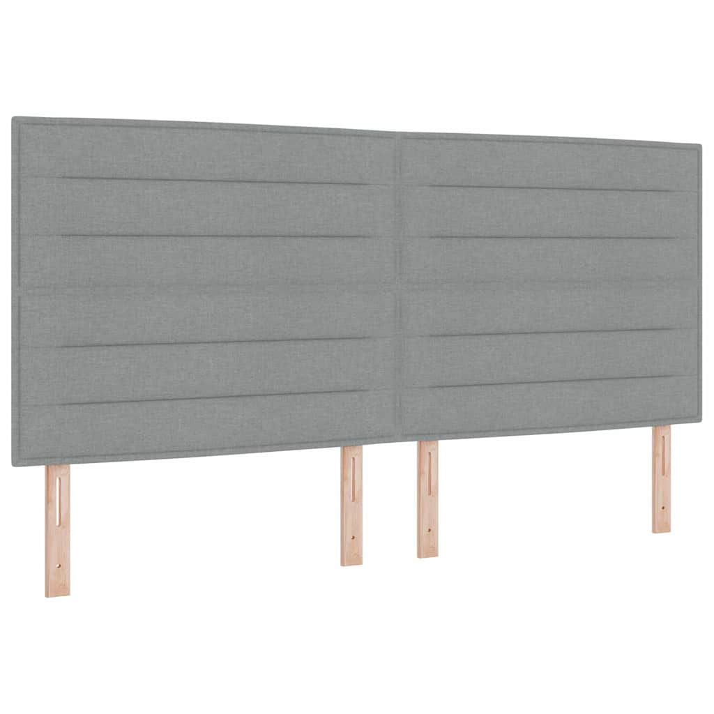 Kopfteil Hellgrau 200 cm Stoff