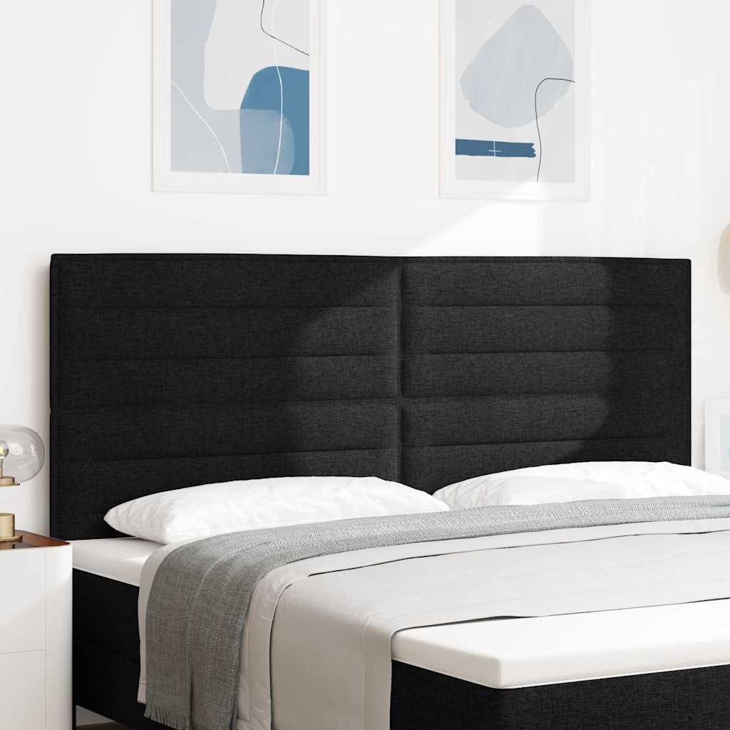 Kopfteil Schwarz 200 cm Stoff