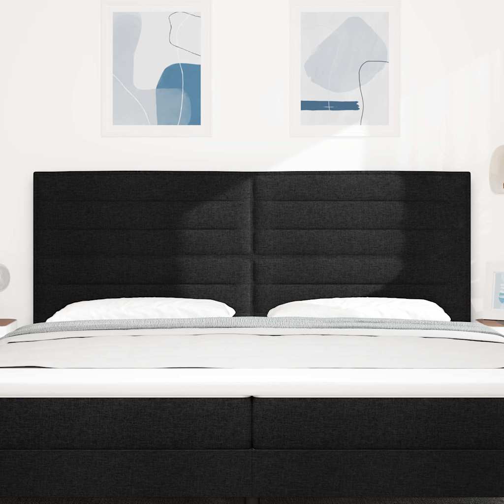 Kopfteil Schwarz 200 cm Stoff