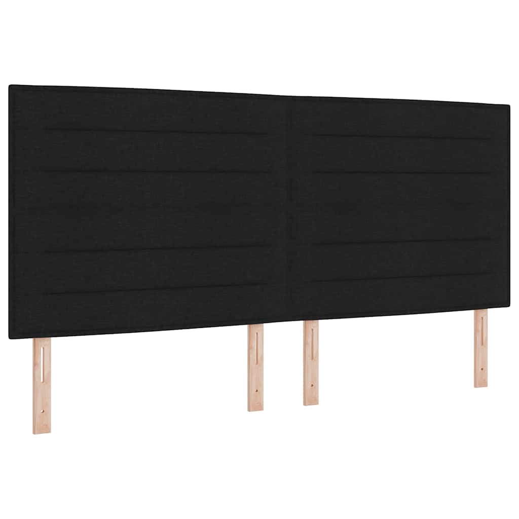 Kopfteil Schwarz 200 cm Stoff