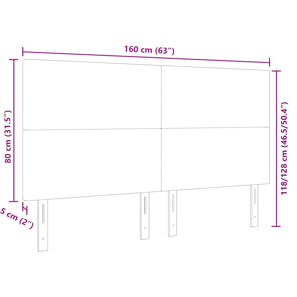 Kopfteil Hellgrün-Grau 160 cm Cordstoff