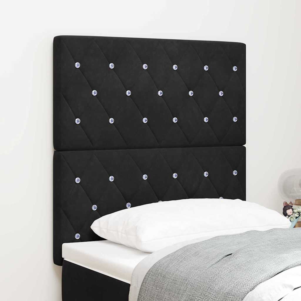Kopfteil Schwarz 80 cm Samt