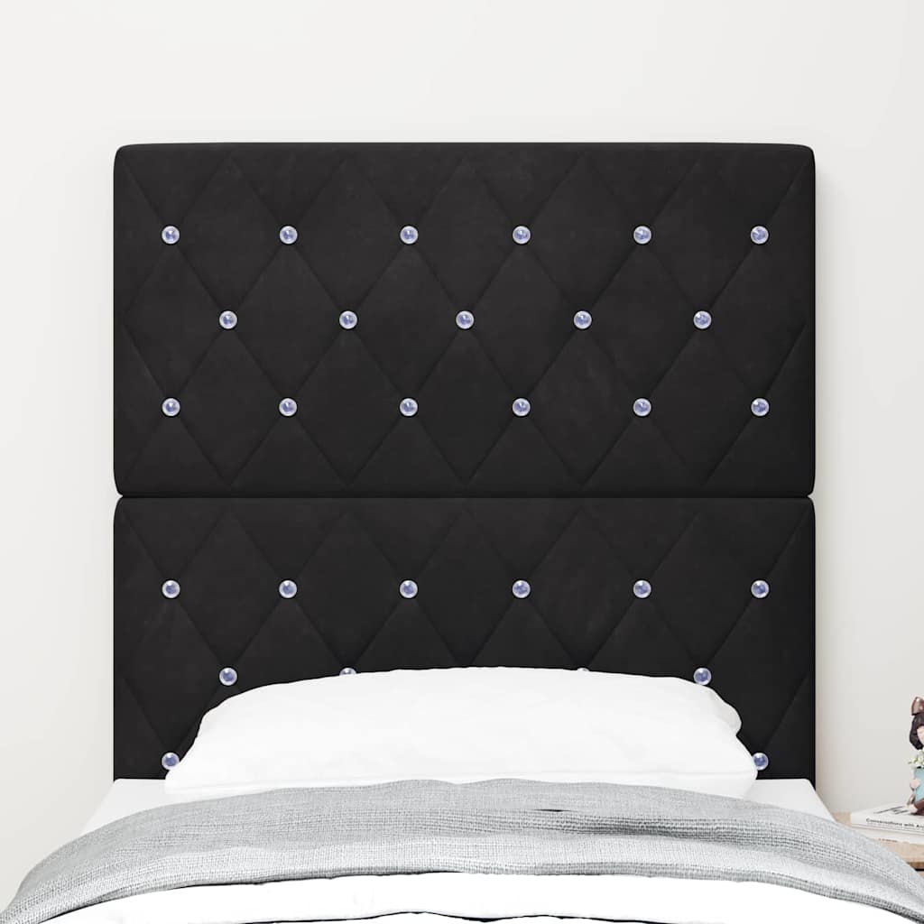 Kopfteil Schwarz 80 cm Samt