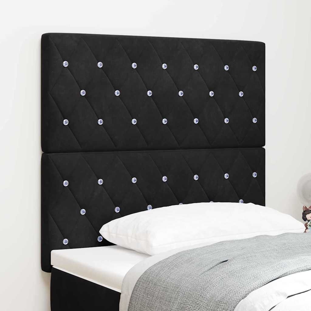 Kopfteil Schwarz 100 cm Samt